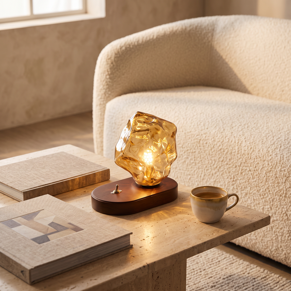 Ambrello Amber Glass Table Lamp