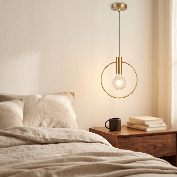 Anelio Gold Ring Pendant Light