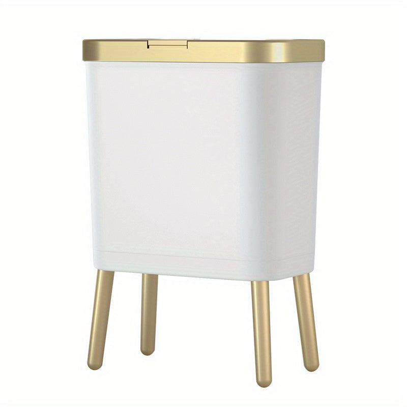 Vaelo Home Purova 15L Trash Can – Slim Odor-Sealing Waste Bin with Flip-Top Lid & Raised Legs