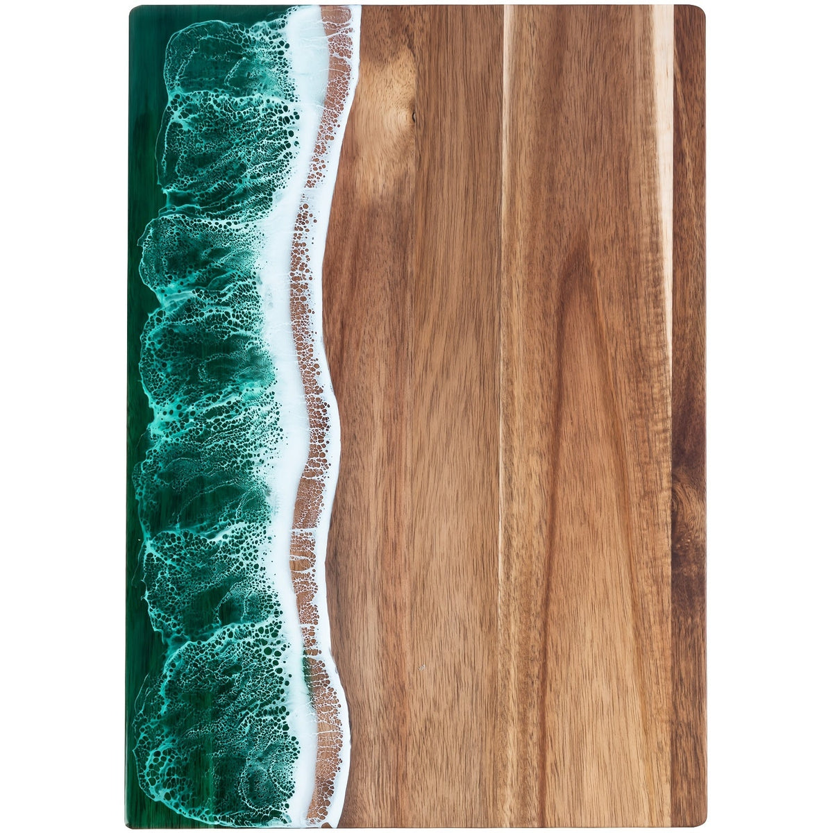 Vaelo Home Marea Resin Cutting Board – Acacia Wood Ocean Wave Cheese & Serving Board