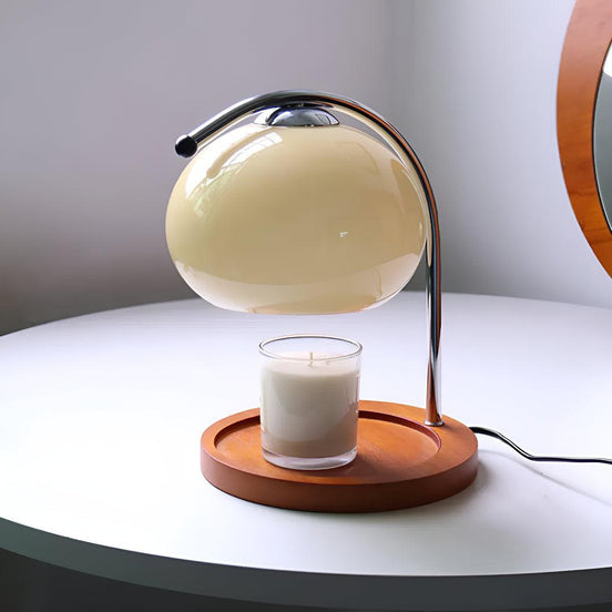 Vaelo Home Ambrio Candle Warmer Lamp – Flameless Wax Melter with Wooden Base