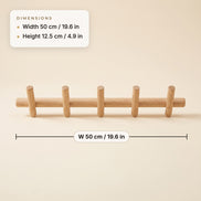 Maeve solid oak wall rack dimensions