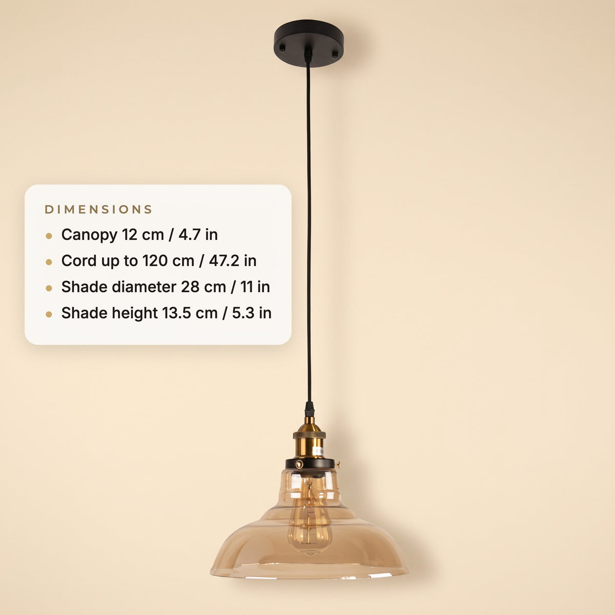 Ambriva pendant dimensions