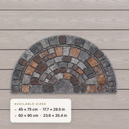 Half-circle mosaic door mat sizes