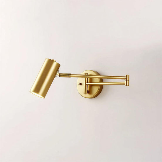 Vaelo Home Arvilo Swing-Arm Wall Light – Adjustable Reading Sconce with Cylindrical Glass Shade