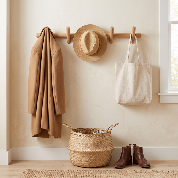 Maeve Solid Oak Wall Rack