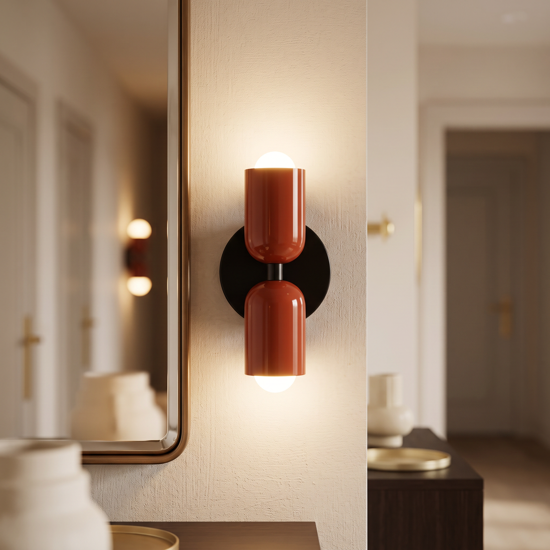 Colorful Bedside Wall Lamp in red