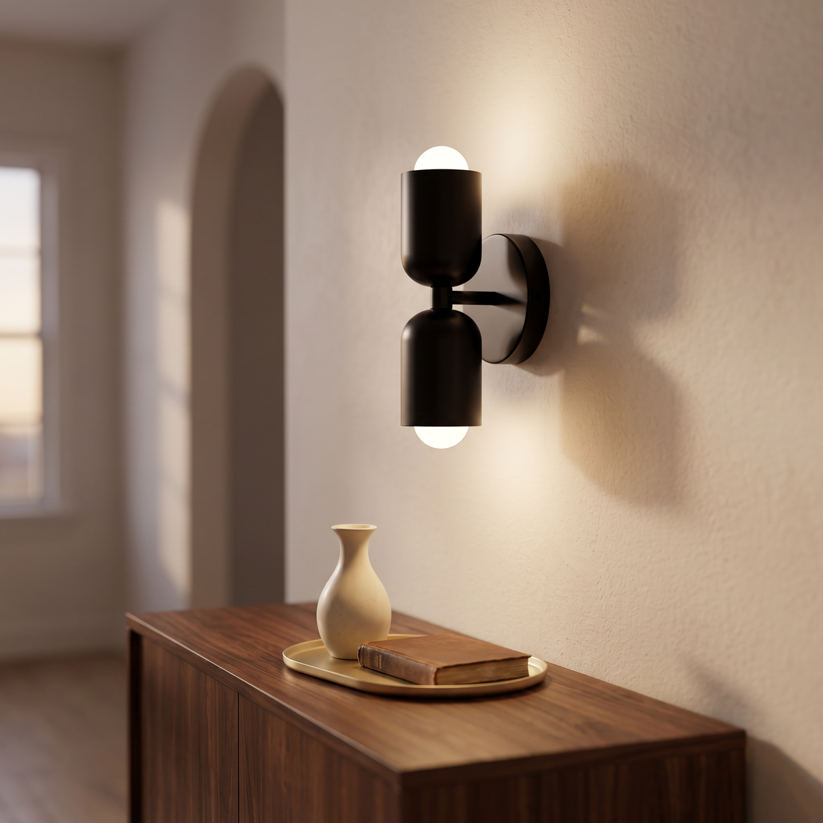 Colorful Bedside Wall Lamp in black