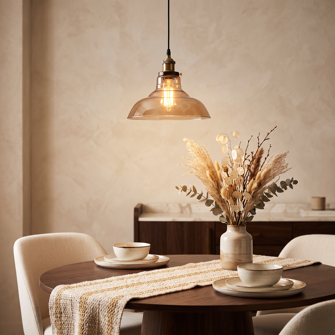 Ambriva Pendant over a dining table