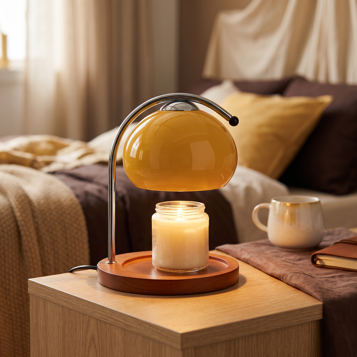 Ambrio Candle Warmer Lamp in yellow
