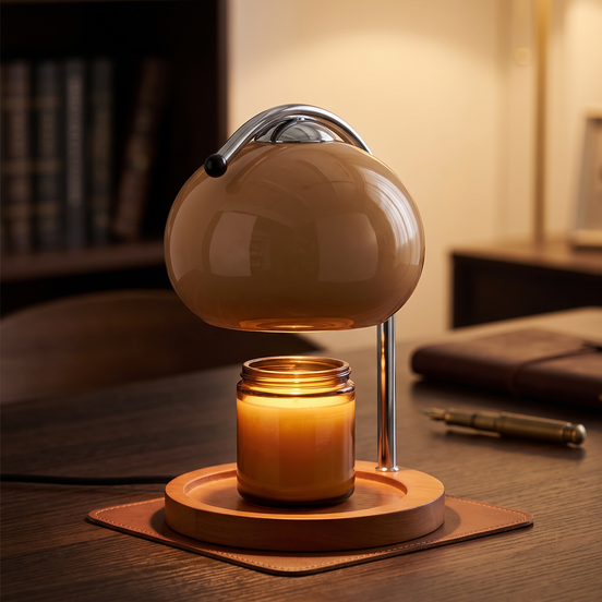 Ambrio Candle Warmer Lamp in brown