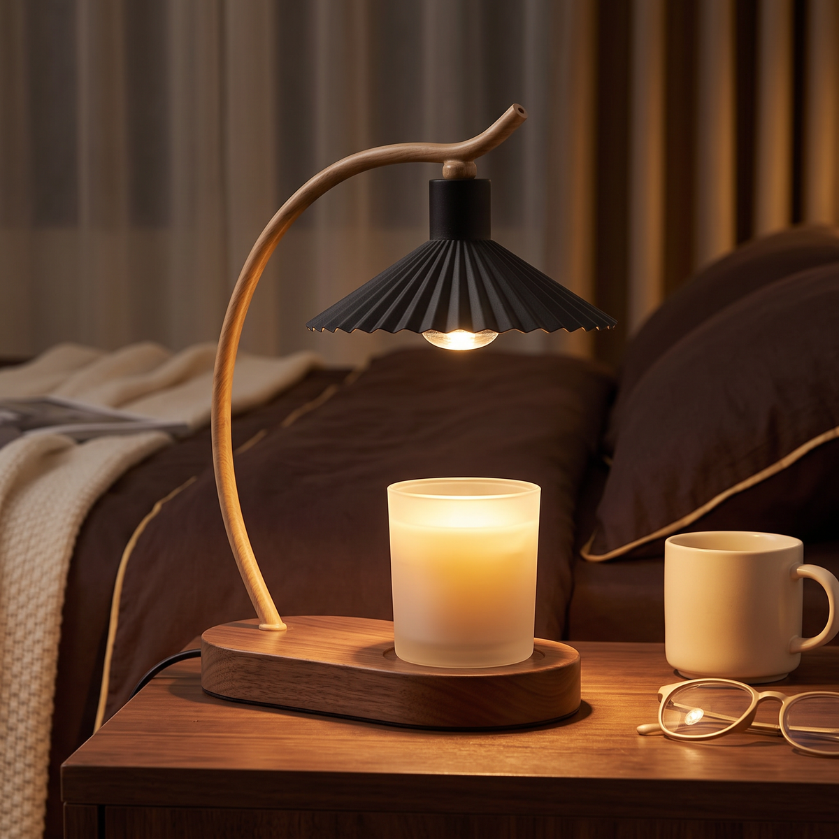 Vanessa Candle Warmer Lamp in black