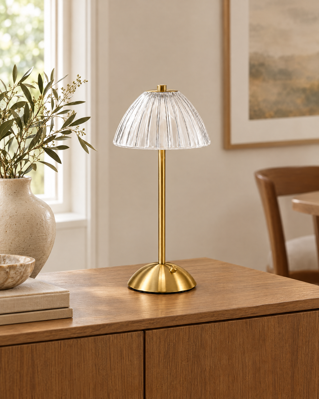 Golden Touch Rechargeable Table Lamp switched off in daylight