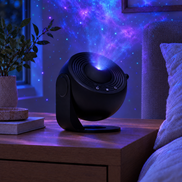 Astriven Galaxy Projector switched on at night