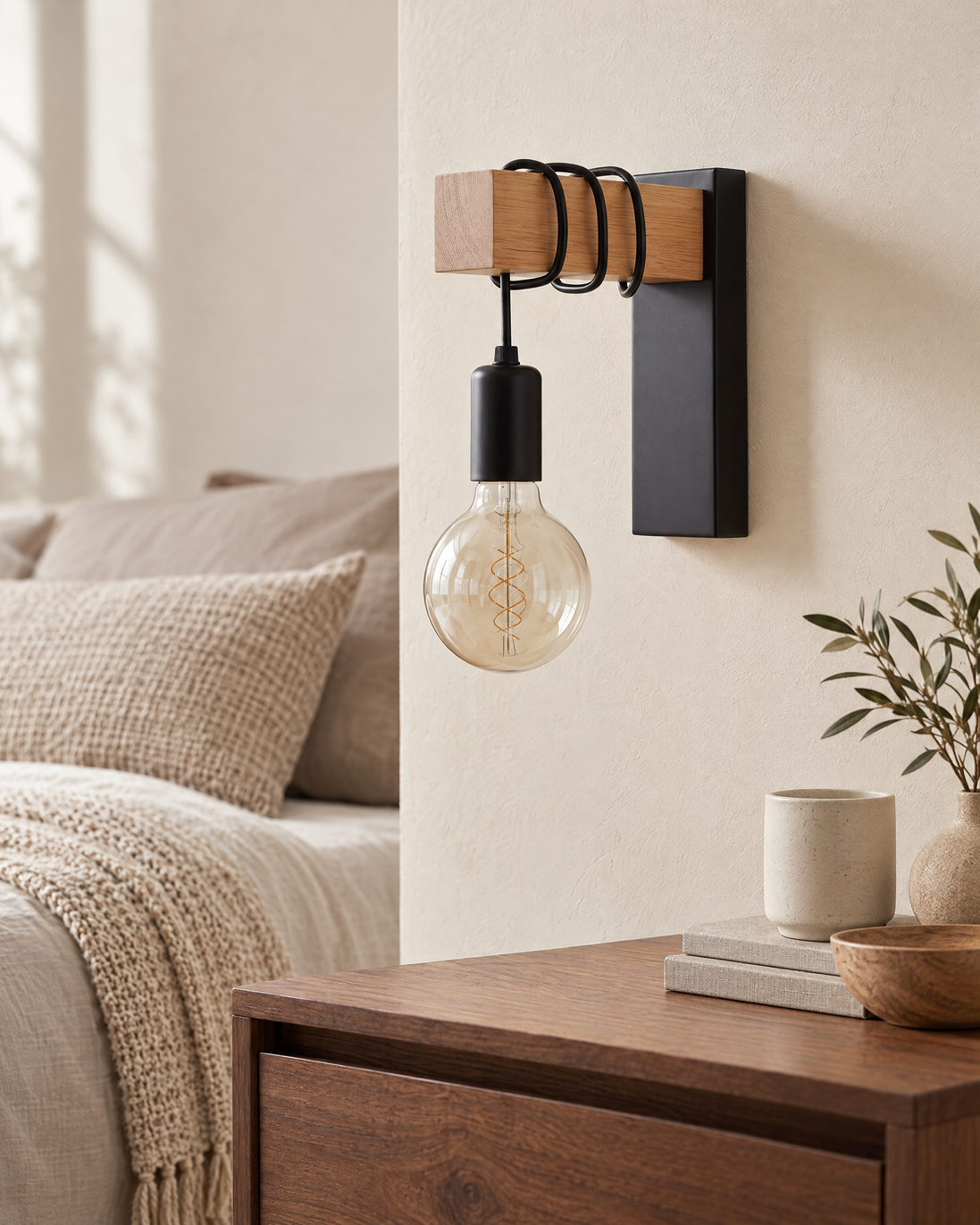 Ardeno Industrial Wall Sconce switched off in daylight