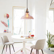 Vaelo Home Ambriva Amber Glass Pendant Light – Dome Hanging Lamp with Brass-Color Hardware