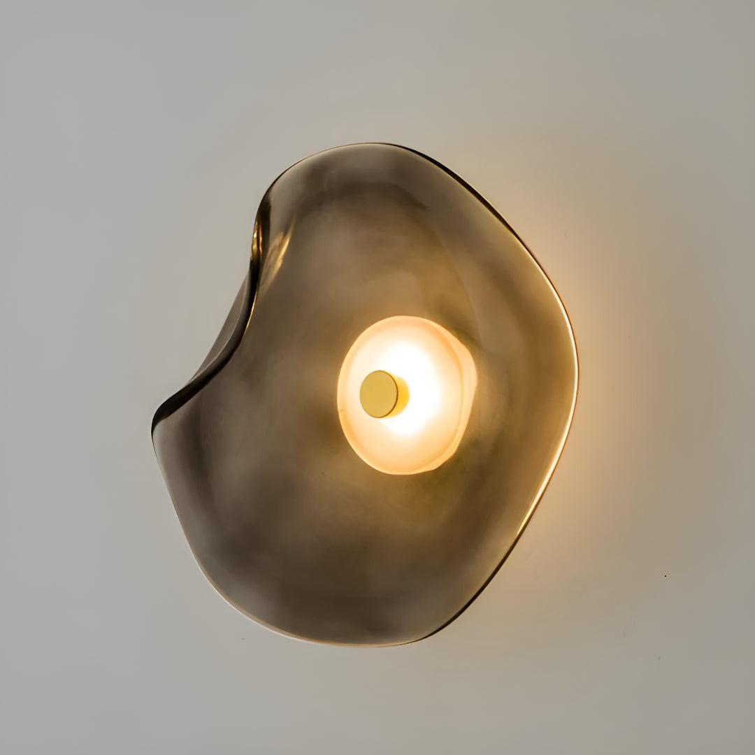 Vaelo Home Auris Glass LED Wall Sconce – Tinted Glass Wall Light in Smoke Gray, Amber or Purple
